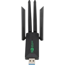 1200MBPS USB Kablosuz Adaptör 3.0 Yüksek Hızlı 5g Wifi 4 Anten Çift Bant Ağ Adaptörü Masaüstü Bilgisayar Dizüstü Bilgisayar Için (Yurt Dışından)