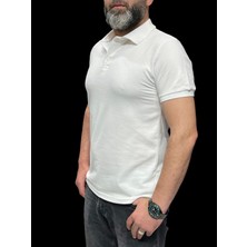 Polo Yaka T-Shirt %95 Pamuk Premium A+ Kalite Beyaz Penye Çekme Solma Bozulma Yapmaz Garanti Stblue