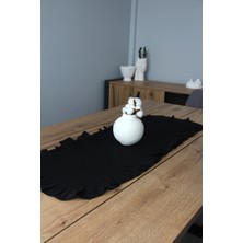 Fırfırlı Keten Masa Runner 40X110 cm  5001-FIRFIR