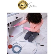 Premium 10 Metre Tıkanıklık Kanal Açma Klozet Gider Açıcı Boru Temizleme Spiral Tel Susta Manuel Uç