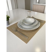 Varan Tekstil 6 Adet Altın Renk Suni Deri Amerikan Servis 30 x 40