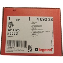 Legrand 4 Kutup 400 V C Tipi 25A Dx3 Otomatik Sigorta 10 Ka - 4 093 38