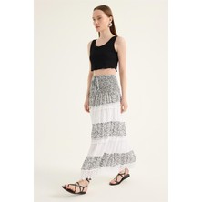 Mini Çiçek Desenli Etek