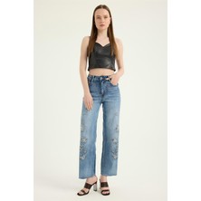 Taşlı Jean Pantolon