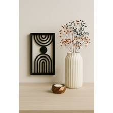 Geometrik Formlu Siyah Duvar Dekoru | Modern Minimalist Çizgisel Tasarım