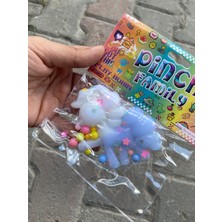 My Little Pony Unicorn Tek Boynuz At Taba Jel Mavi Beyaz Yumuşak Squishy Stress Oyuncak Sukuşi