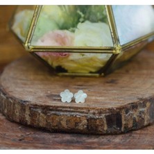 Gumamela Mother Of Pearl Earrings El Yapımı Küpe