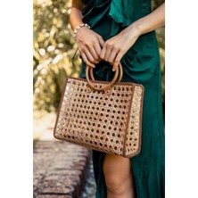 Theo Solihiya Handbag El Yapımı Hasır El&omuz Çantası