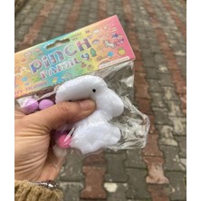 Sevimli Kıvırcık Köpek Pati Patisi Taba Jel Beyaz Yumuşak Squishy Stress Oyuncak Sukuşi