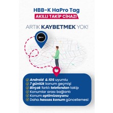 Hbb-K Hapro Tag Ios & Android Uyumlu Airtag Akıllı Gps Takip Cihazı(Siya