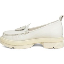 Mammamia D24YA-850 Kalın Taban Loafer Deri Kadın Ayakkabı