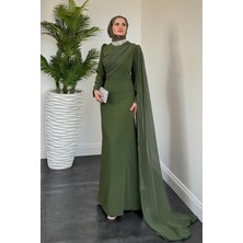 Olara Yandan Pelerinli Abiye Haki