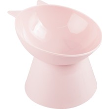 Eğimli Mama ve Su Kabı Boyun Koruyucu Kedi Köpek Evcil Hayvan Mama Kasesi Mama Kabı + Kürek Hediyeli