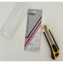 Kebo Sk5 Çelik Maket Bıçağı - 3 Bıçaklı - Yedekli Dayanıklı Kesici