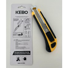 Kebo Sk5 Çelik Maket Bıçağı - 3 Bıçaklı - Yedekli Dayanıklı Kesici
