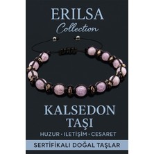 Sertifikalı 6 mm Terahertz & Kalsedon Taşı Bileklik – Sakinlik, Ifade Gücü ve Zihinsel Koruma