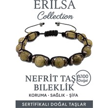 Sertifikalı Terahertz – Nefrit Jade Taşı Bileklik – Enerji Denge ve Koruma