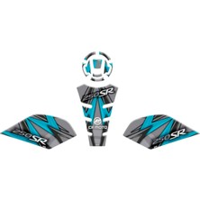 Gogo Tank Pad Set 010 Gri Mavi Siyah Cf Moto Sr 250 2020-2024