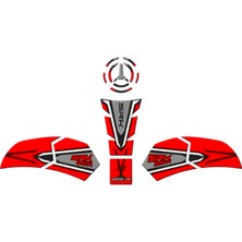 Gogo Tank Pad Set 001 Kırmızı Gri Rks Srk 125 R 2023-2025