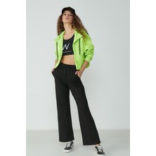 C&city Wide Leg İspanyol Paça Eşofman Altı 736 Siyah