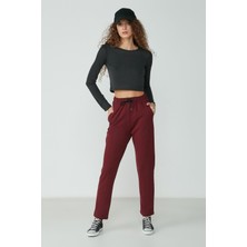C&city Düz Paça Eşofman Altı 733 Bordo