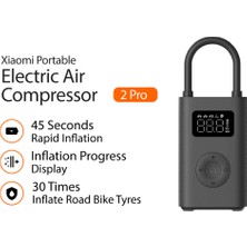Xiaomi Taşınabilir Elektrikli Hava Kompresörü 2 Pro 7500MAH Yeni Model Lastik Şişirme Pompası