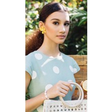 Delilah Flower Earrings El Yapımı Küpe