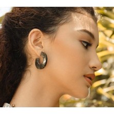 Makena Earrings In Gray El Yapımı Küpe