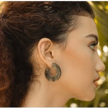 Makena Earrings In Gray El Yapımı Küpe