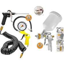  Attlas 2 HP 50 Litre Monofaze Hava Kompresörü + 5 Parça Havalı Alet Seti | Profesyonel Kullanım