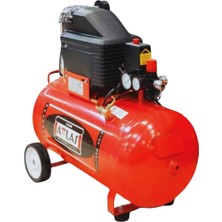  Attlas 2 HP 50 Litre Monofaze Hava Kompresörü + 5 Parça Havalı Alet Seti | Profesyonel Kullanım