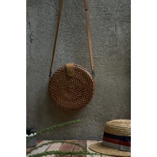 Beng Artisans Alicia Rattan Crossbody El Yapımı Hasır Omuz Çantası