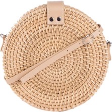 Beng Artisans Alicia Natural Rattan Crossbody Bag El Yapımı Hasır Omuz Çantası