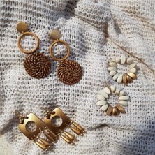 Lana Earring In Gold El Yapımı Küpe