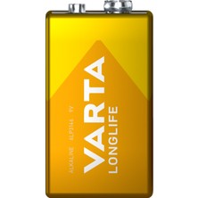 Varta Longlıfe Power Alkalin 9 Volt Pil Tekli Paket  (4767) - AGT1051-6864