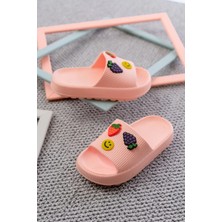 Slipcat Kids Kız Çocuk Soelite Meyveli Platform Yumuşak Yazlık Deniz Havuz Bahçe Dışarı Terlik