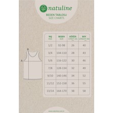Natuline Kız Çocuk Organik Pamuklu Ribana Kroşatalı Atlet 3'lü Paket
