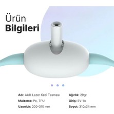 Hakdem Pet Akıllı Lazerli Tasma Kedi Oyuncağı Egzersiz Oyuncağı Kedi Tasması