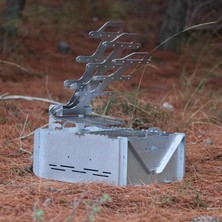 Kamp Ayısı® Grillfish™ Katlanır Özel Kutulu 2mm Galvaniz Çelik Balık Izgaralı Mangal & Ateş Çukuru