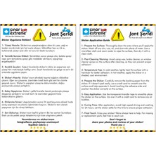 Çınar Extreme Çınar Extreme® Ab Rh+ (Pozitif) Kaskımı Çıkartma Yazılı 7 Parçalı Reflektif Kan Grubu Sticker Seti