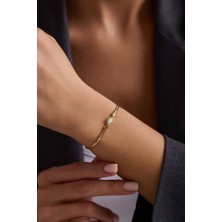 Balık Sırtı Bileklik Opal Taşlı 17+3 cm