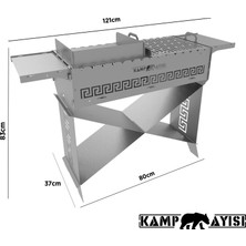 Kamp Ayısı Kamp Ayısı® Grillhero™ Çantalı Katlanır Taşınabilir Modüler Kamp Barbekü Istasyonu - Bagaja Sığar