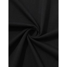 20/1 Penye Compack Palmiye Baskılı Oversize Bisiklet Yaka Kısa Kol T-Shirt - Siyah