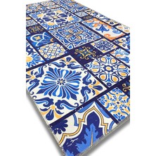 The Reef Design Patchwork Seramik Desenli Dokuma Tabanlı Dijital Baskılı Çini Desenli Oturma Odası Halısı