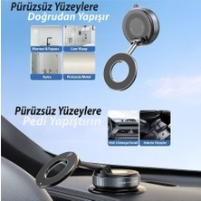 Manyetik Vakumlu Katlanır 360 Dönebilen Araç Içi Telefon Tutucu