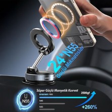 Manyetik Vakumlu Katlanır 360 Dönebilen Araç Içi Telefon Tutucu