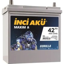 Inci  12V 42 Ah Ince Otomobil ve Hafif Ticari Maxım A Gorılla (Asya) 2025