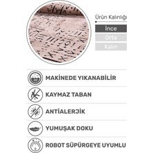 Venüs Bej/füme Iskandinav Desenli Kaymaz Pamuk Kilim – Makinede Yıkanabilir, Modern ve Dayanıklı Tasarım Halı