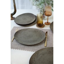 Keramika Mat Toprak Stella Servis Tabağı 32 cm 6 Adet 20572
