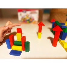 Ahşap Bloklar 100 Parça Kutulu Montessori Oyuncak